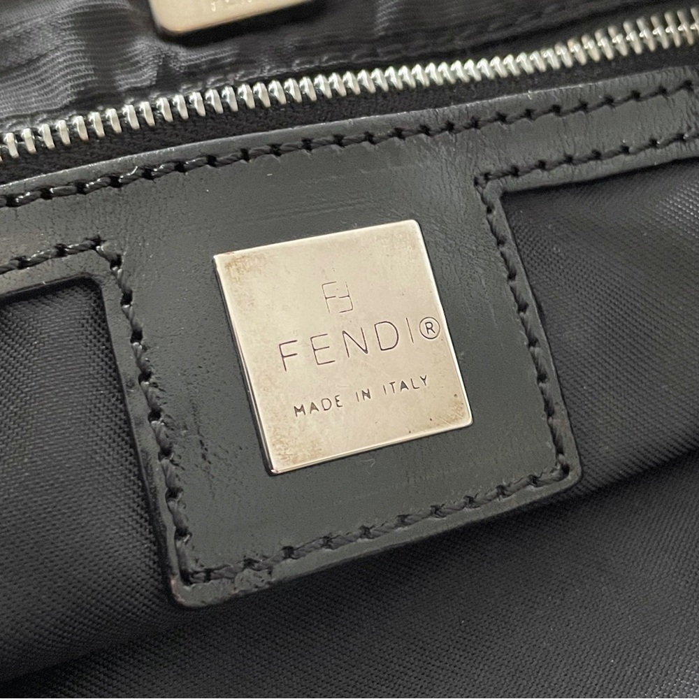 Fendi black monogram canvas large FF logo hobo shoulder bag - Picture 6 of 9